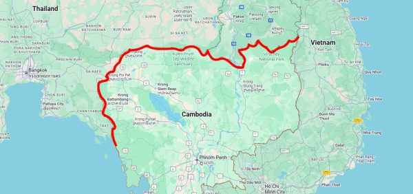 Kambodža i Tajland, novi rat – screenshot-google maps