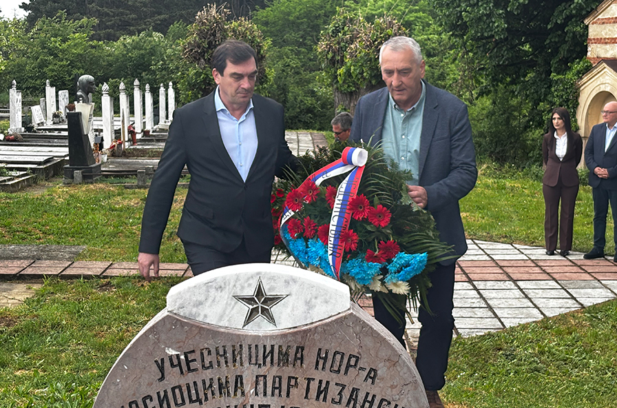 Života Starčević, Polaganje venca učesnicima NOR-a, Jagodina 2026 – 02 – TV Palma Plus