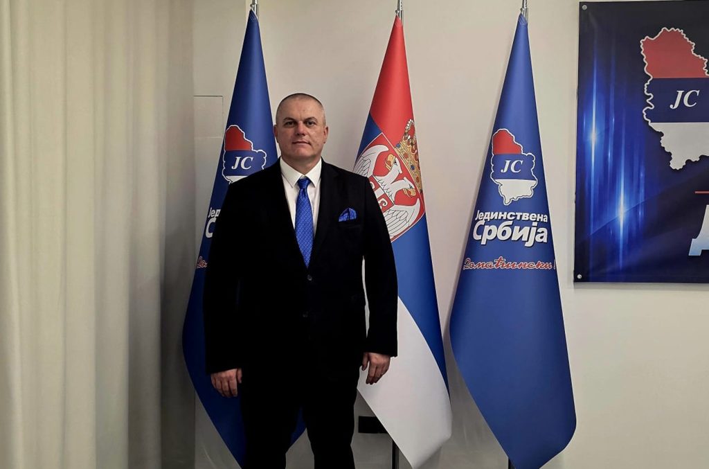 Dalibor Marković Palma, zvanična slika, saopštenje, Jedinstvena Srbija 05 – TV Palma plus